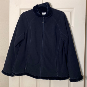 Fuda Jacket‎ Soft Cute Black Faux Fur large